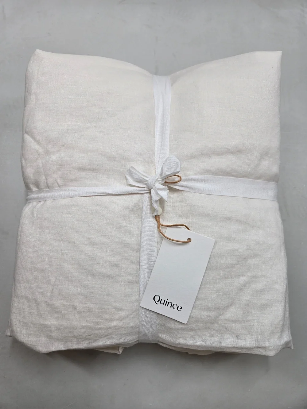 NWT QUINCE Set Of 2 48x96 European Linen Curtains Cream 0433